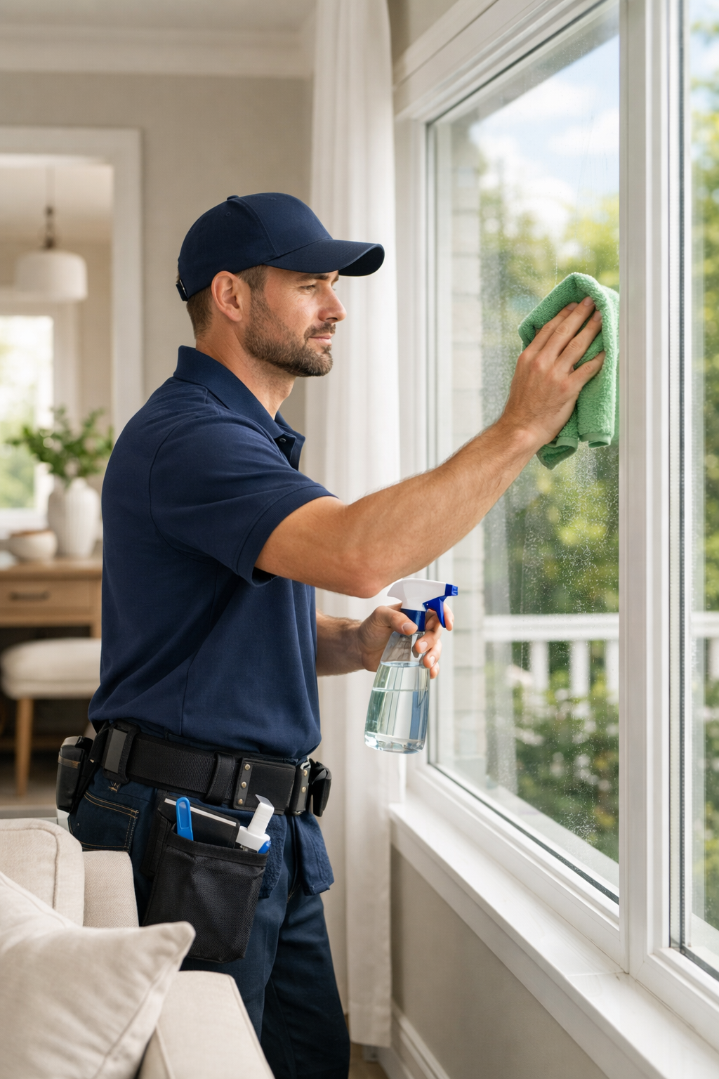 Interior window cleaning from BK's Window Care.
